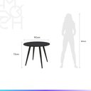 Ver imagem 4 de Mesa de Jantar Redonda para 4 Lugares Ollie 90 Cm - Preto