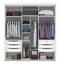 Ver imagem 3 de Guarda Roupa Casal com Espelho 2 Portas de Correr MDF Luminum Belmax Branco