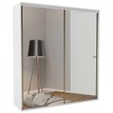 Ver imagem 2 de Guarda Roupa Casal com Espelho 2 Portas de Correr MDF Luminum Belmax Branco