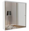 Ver imagem 2 de Guarda Roupa Casal com Espelho 2 Portas de Correr MDF Luminum Belmax Branco