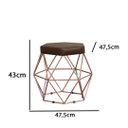 Ver imagem 4 de Kit 3 Puffs Decorativos Aramado Vanessa-Assento Marrom