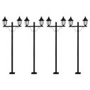 Ver imagem 1 de Kit 4 Postes de Iluminação Luminária Externa 1,6m Alumínio Preto Clássico Modena Dital