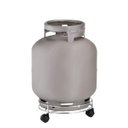 Ver imagem 2 de Porta Botijao De Gas com Rodizio - Prata com Metalico - SCH1081 - Aramados Schmitt