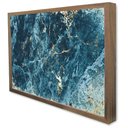 Ver imagem 4 de Quadro Decorativo Abstrato Azul Celeste em Moldura Caixa TaColado Moldura Trad 1cm Branca sem Vidro 