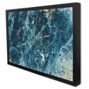 Ver imagem 3 de Quadro Decorativo Abstrato Azul Celeste em Moldura Caixa TaColado Moldura Trad 1cm Branca sem Vidro 
