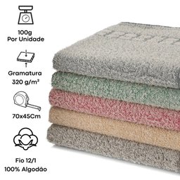 Kit 15 Piso Atoalhado Estampa Pézinho 45x70 Beka - 4