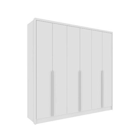 Guarda Roupa Casal Fortuna 6 Portas 6 Gavetas 100% Mdf:branco