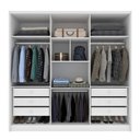 Ver imagem 4 de Guarda Roupa Casal Fortuna 6 Portas 6 Gavetas 100% Mdf:branco