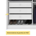 Ver imagem 5 de Guarda Roupa Casal Fortuna 6 Portas 6 Gavetas 100% Mdf:branco