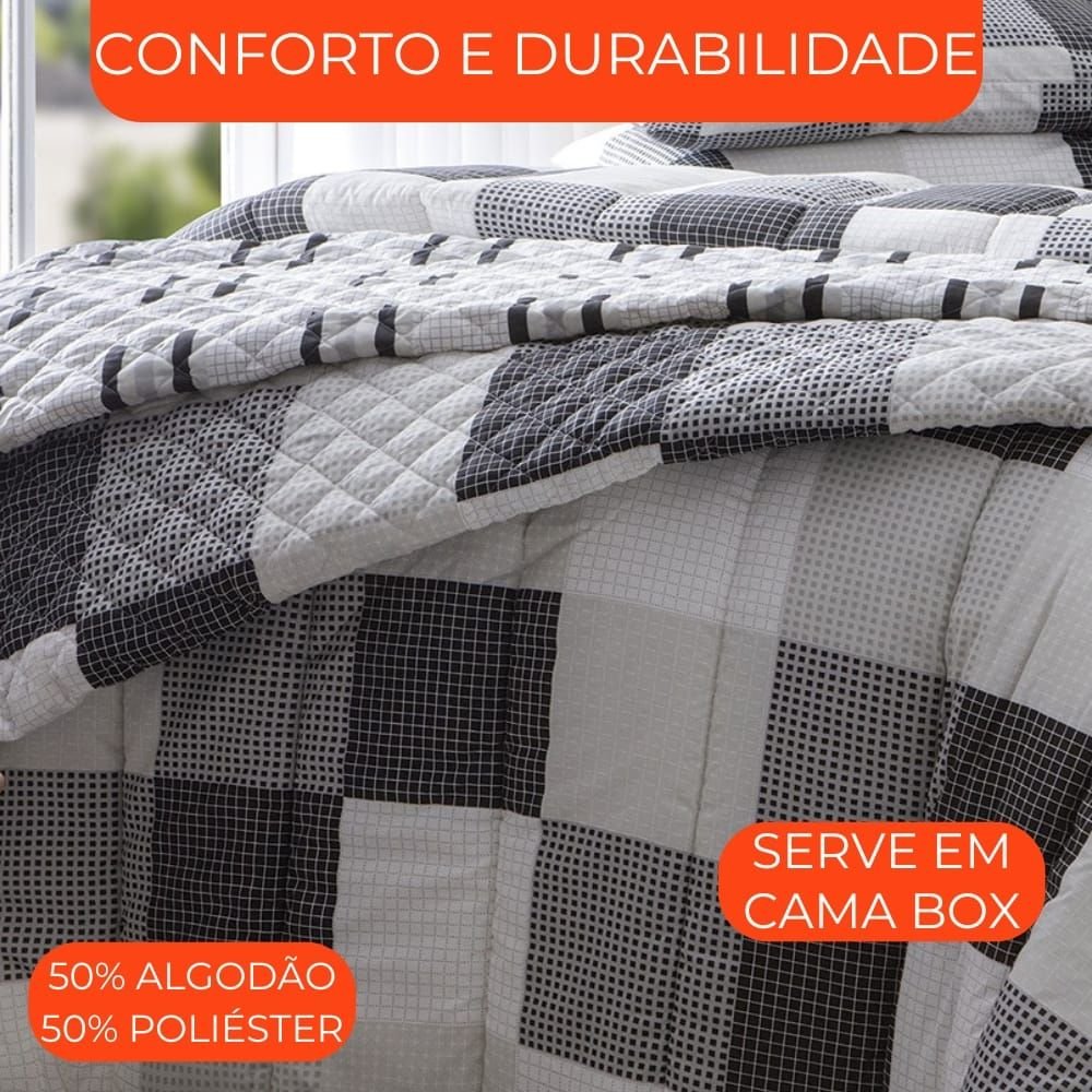 Jogo de Cama Queen Duplo 4 Peças Sultan Realce Premium Linnar - 6