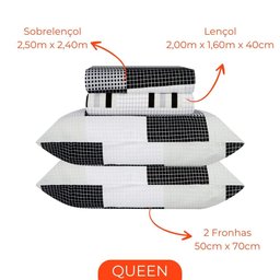 Jogo de Cama Queen Duplo 4 Peças Sultan Realce Premium Linnar - 3
