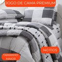 Ver imagem 4 de Jogo de Cama Queen Duplo 4 Peças Sultan Realce Premium Linnar