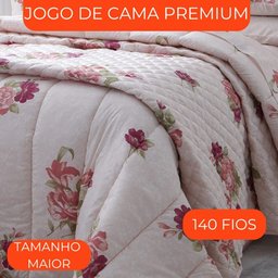 Jogo de Cama Casal Duplo 4 Peças Sultan Realce Premium Perla - 4