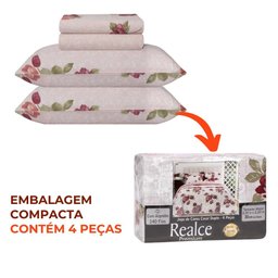 Jogo de Cama Casal Duplo 4 Peças Sultan Realce Premium Perla - 7