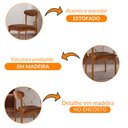 Ver imagem 5 de Conjunto com 2 Cadeiras Noronha em Madeira Maciça para Sala de Jantar Moderna Mobília