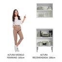 Ver imagem 5 de Kit com Armário Aéreo e Balcão 64cm Madesa Emilly Branco
