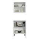 Ver imagem 4 de Kit com Armário Aéreo e Balcão 64cm Madesa Emilly Branco