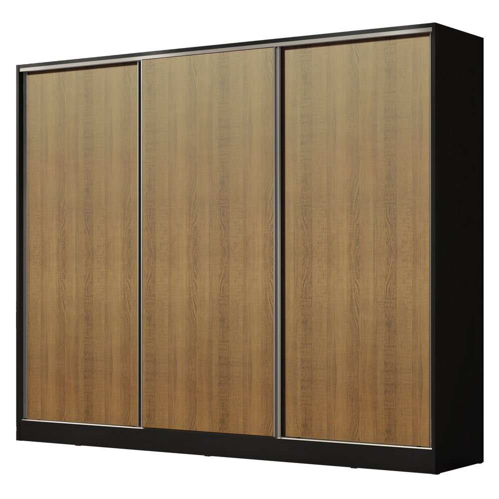 Guarda Roupa Casal 100% Mdf Madesa Royale 3 Portas de Correr - 4