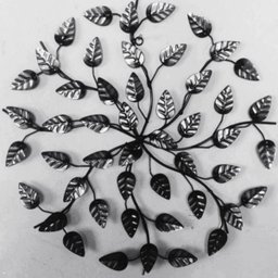 Mandala Decorativa em Ferro Rústico Preta:preto - 4