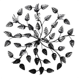 Mandala Decorativa em Ferro Rústico Preta:preto - 1