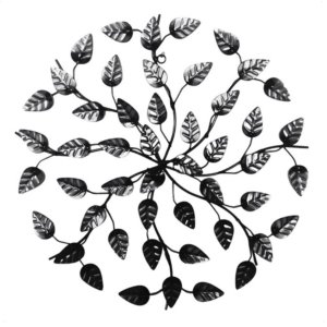 Mandala Decorativa em Ferro Rústico Preta:preto
