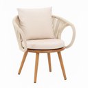 Ver imagem 6 de Conjunto de Mesa e Poltronas Zurick 6 Lugares Tampo em MDF com Corda Náutica 150cm Nossa Kasa