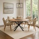 Ver imagem 4 de Conjunto de Mesa e Poltronas Zurick 6 Lugares Tampo em MDF com Corda Náutica 150cm Nossa Kasa