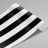 Papel de Parede Listras Preto e Branco Arte Destaque 2 Metros - 3