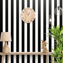 Ver imagem 1 de Papel de Parede Listras Preto e Branco Arte Destaque 2 Metros