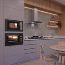 Ver imagem 6 de Kit Forno Elétrico 48l + Micro-ondas 25l Fischer Fit Line Embutir Preto 110v