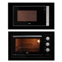 Ver imagem 1 de Kit Forno Elétrico 48l + Micro-ondas 25l Fischer Fit Line Embutir Preto 110v