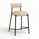 Ver imagem 4 de Banqueta Cozinha Média com Encosto Kit 3 Industrial Preto Londres PU Facto D03 - D'Rossi