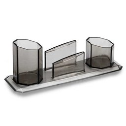 PORTA OBJETOS TRIPLO DE MESA FUME WALEU - 1