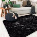 Ver imagem 1 de Tapete para Sala Peludo Fofinho 1,00Mx1,50M Preto Casa Dona