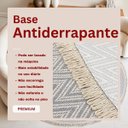 Ver imagem 5 de Tapete Redondo Sala Quarto 100% Algodão Estampa Zigzag Franja Lavável Antiderrapante Decoração Boho
