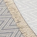 Ver imagem 7 de Tapete Redondo Sala Quarto 100% Algodão Estampa Zigzag Franja Lavável Antiderrapante Decoração Boho