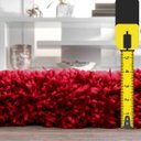 Ver imagem 3 de Tapete para Sala Peludo Fofinho 1,00Mx1,50M Vermelho Casa Dona
