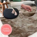 Ver imagem 2 de Tapete para Sala Peludo Fofinho 1,00Mx1,50M Bege Casa Dona
