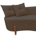 Ver imagem 7 de Namoradeira Sofá Feijão Luna 130cm Orgânica Veludo Marrom