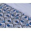 Ver imagem 4 de Jogo Lençol 4 Peças Cama Viúva 2,03mx1,20mx35cm 100% Algodão 180 Fios Ponto Palito Losangos Branco