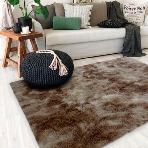Tapete para Sala Peludo Fofinho 1,00Mx1,50M Caramelo Casa Dona