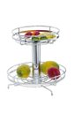 Ver imagem 1 de Fruteira Redonda Giratoria de Mesa com Vidro - Prata com Metalico - Sch2413 - Aramados Schmitt