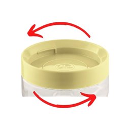 2 Potinhos Organizador C/ Tampa de Rosquear 600ML Amarelo UZ - 3