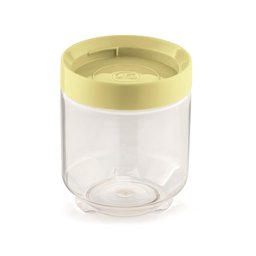 2 Potinhos Organizador C/ Tampa de Rosquear 600ML Amarelo UZ - 2