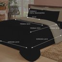 Ver imagem 4 de Kit 6 Pçs com Cobre Leito Aconchego Casa Dona Dupla Face Casal Queen Preto e Bege