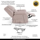 Ver imagem 3 de Poltrona do Papai Reclinável Sala de Cinema Barcelona Power Touch Massagem Usb Veludo Rosê G23 Encan