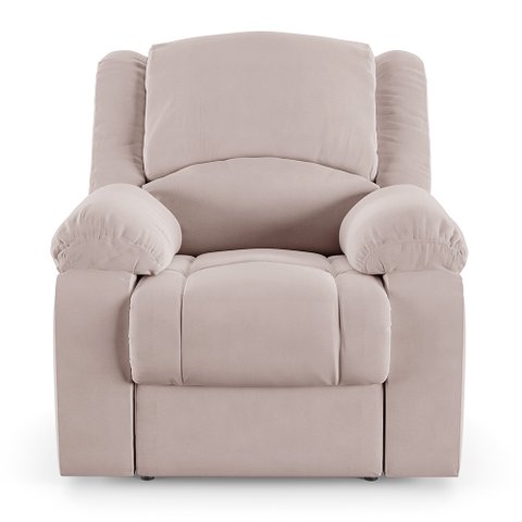 Poltrona do Papai Reclinável Sala de Cinema Barcelona Power Touch Massagem Usb Veludo Rosê G23 Encan