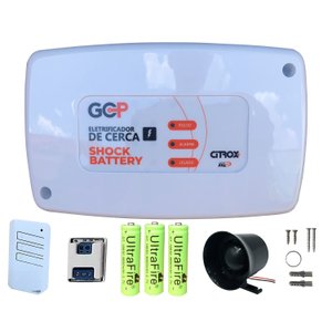 Central de Cerca Elétrica Eletrificador Shock Battery Gcp Ppa Citrox 10000V com Bateria Li-ion Siren