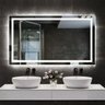 Espelho jateado iluminado com led frio 60x100cm Woodglass 60x100 jato frio - 1