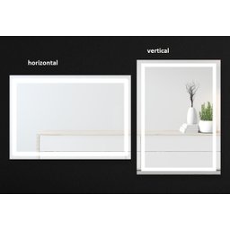 Espelho jateado iluminado com led frio 60x100cm Woodglass 60x100 jato frio - 5